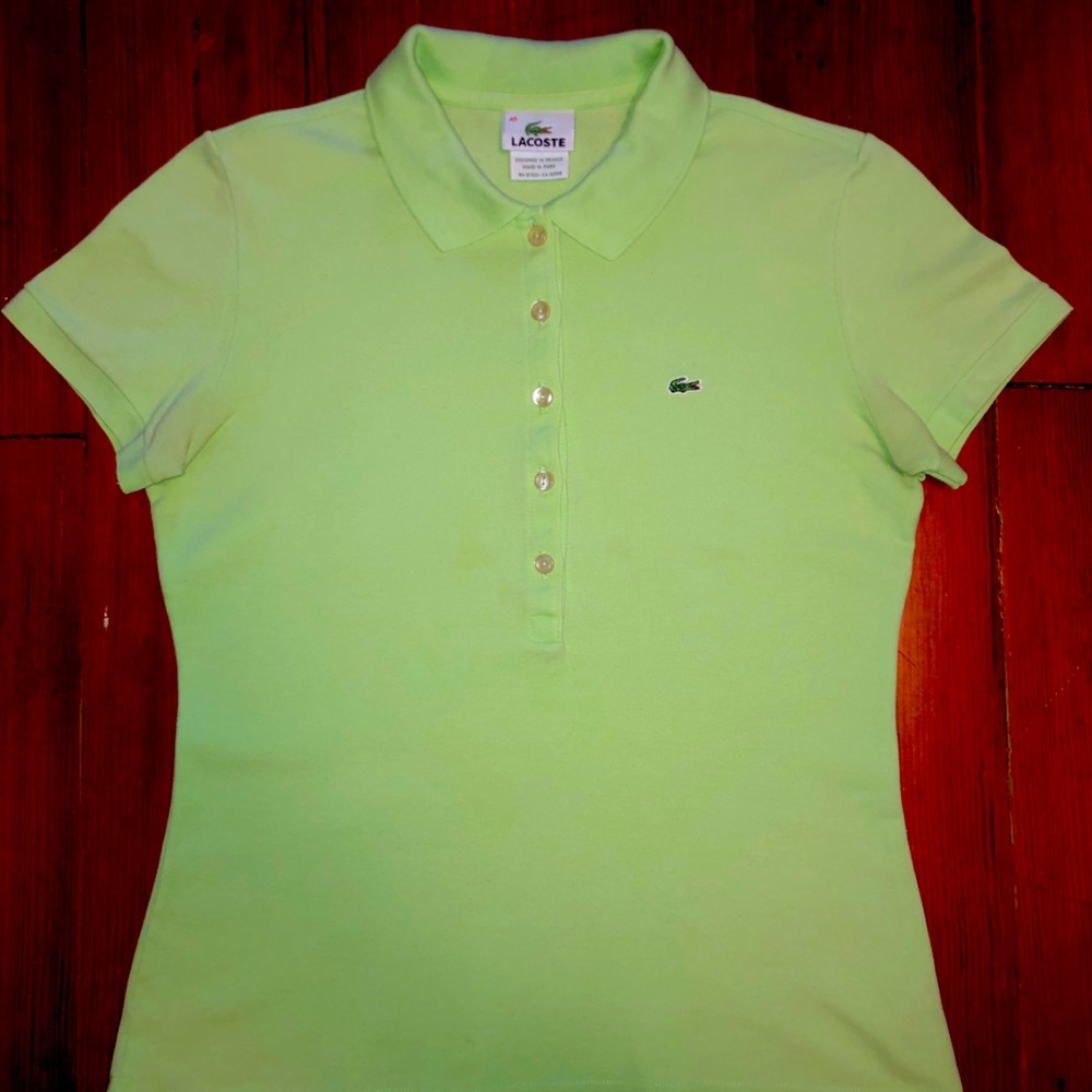 Lacoste Lime Green Short Sleeve Polo Shirt